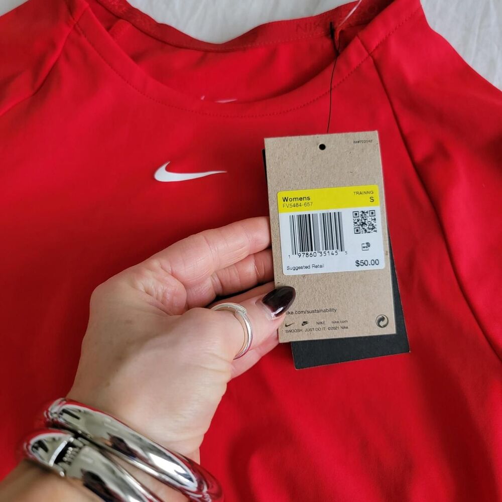 NWT NIKE PRO women's cropped long sleeved training top - Picture 5 of 8